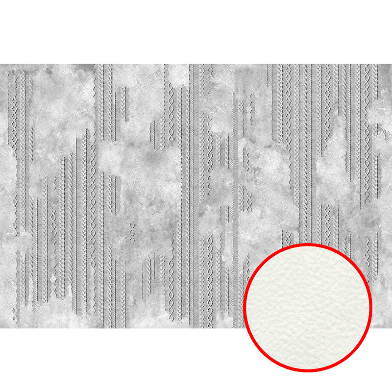 Фреска Ortograf Splendo 31773 Фактура флок FLK Флизелин (4*2,7) Серый, Штукатурка/Полоса