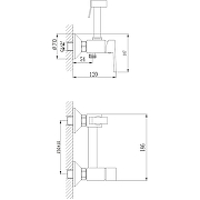 Гигиенический душ со смесителем Haiba HB5513 Хром-1