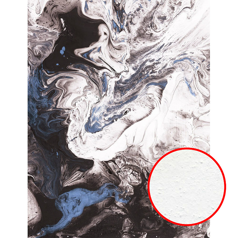Фреска Ortograf Misto 34027 Фактура бархат FX Флизелин (2,3*3) Белый/Черный/Голубой, Абстракция