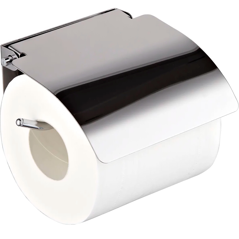 цена Держатель туалетной бумаги Haiba HB504 с крышкой Хром