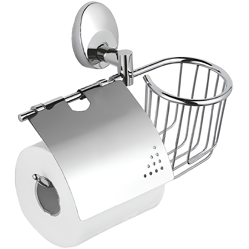 держатель туалетной бумаги и освежителя воздуха haiba hb1903 1 с крышкой хром Держатель туалетной бумаги и освежителя воздуха Haiba HB1603-1 с крышкой Хром