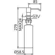 Дозатор для моющего средства Haiba HB403 Хром-1