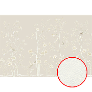 Фреска Ortograf Chinoiserie 33923 Фактура флок FLK Флизелин (4,5*3) Бежевый, Деревья/Цветы/Птицы