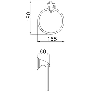 Кольцо для полотенец Haiba HB1504 Хром-1