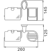 Держатель туалетной бумаги и освежителя воздуха Haiba HB1503-1 с крышкой Хром-1