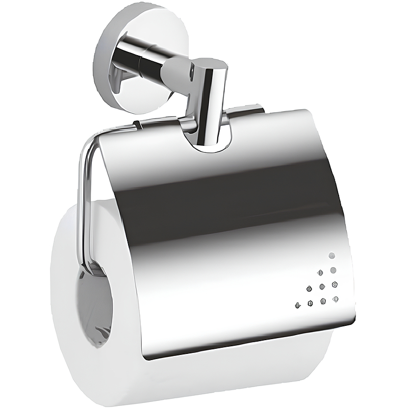 Держатель туалетной бумаги Haiba HB1703 с крышкой Хром держатель для туалетной бумаги fora long с крышкой металл хром l015 49