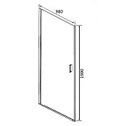 Душевая дверь Orange E05-100tb 100х190 профиль Черный стекло прозрачное-5