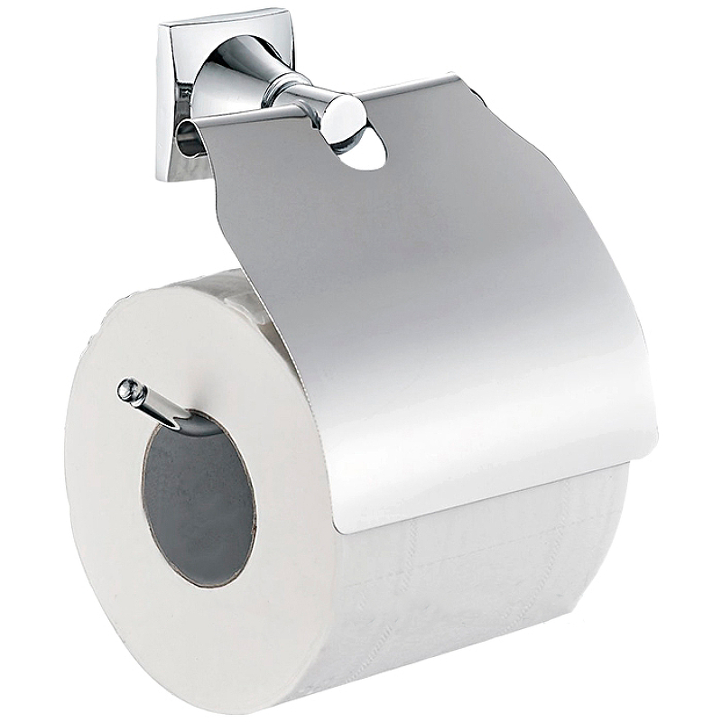 Держатель туалетной бумаги Haiba HB8503 с крышкой Хром держатель для туалетной бумаги fora brass с крышкой металл хром br015
