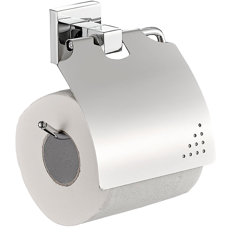 Держатель туалетной бумаги Haiba HB8603 с крышкой Хром держатель для туалетной бумаги fora flower с крышкой металл хром for fl015