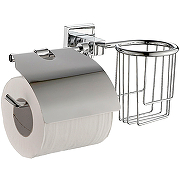 Держатель туалетной бумаги и освежителя воздуха Haiba HB8603-1 с крышкой Хром
