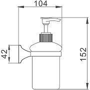 Дозатор для жидкого мыла Haiba HB8527 Хром-1