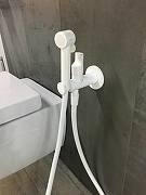 Гигиенический душ со смесителем Fima Carlo Frattini Collettivita F2320/1NBS Белый-1