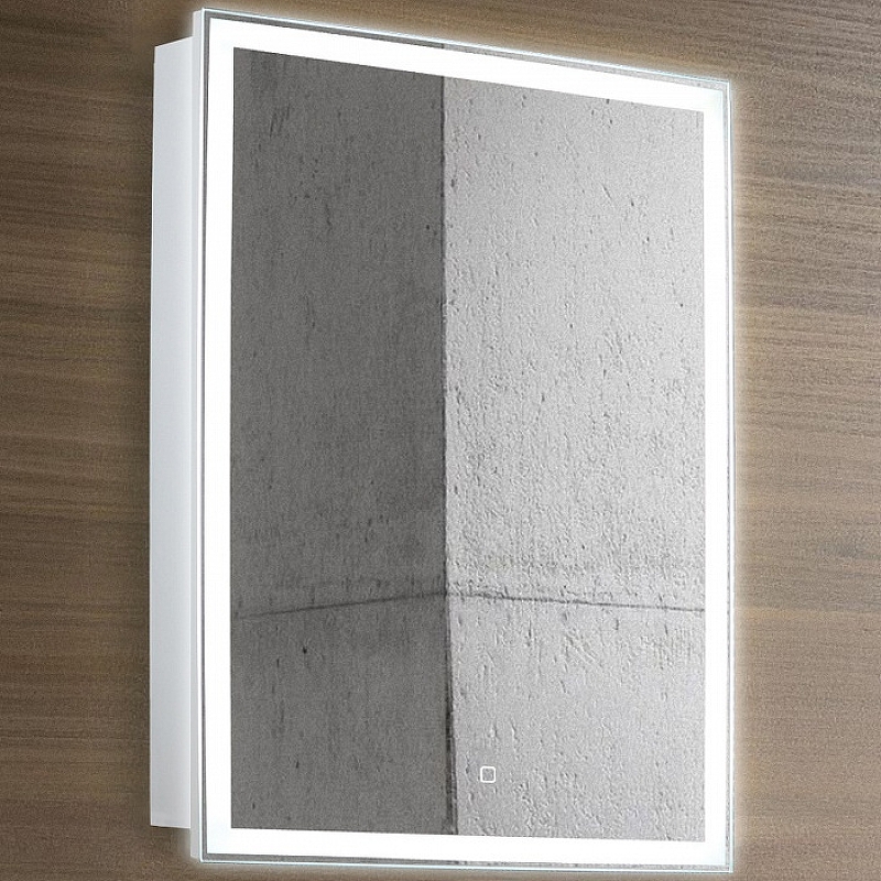 Зеркальный шкаф Azario Киото 50 LED-00002357 с подсветкой Белый зеркальный шкаф 60х87 см с подсветкой белый aquanet доминика 00171918