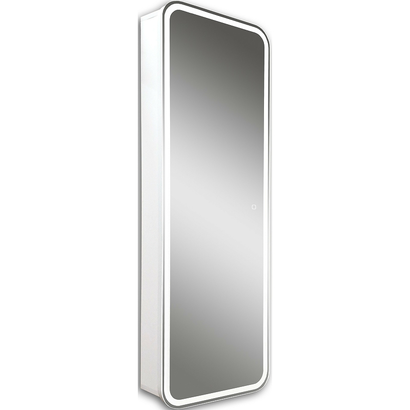 Зеркальный шкаф Azario Понтианак 45 LED-00002360 с подсветкой Белый шкаф зеркальный подвесной perfect с подсветкой 36x156 см цвет черный