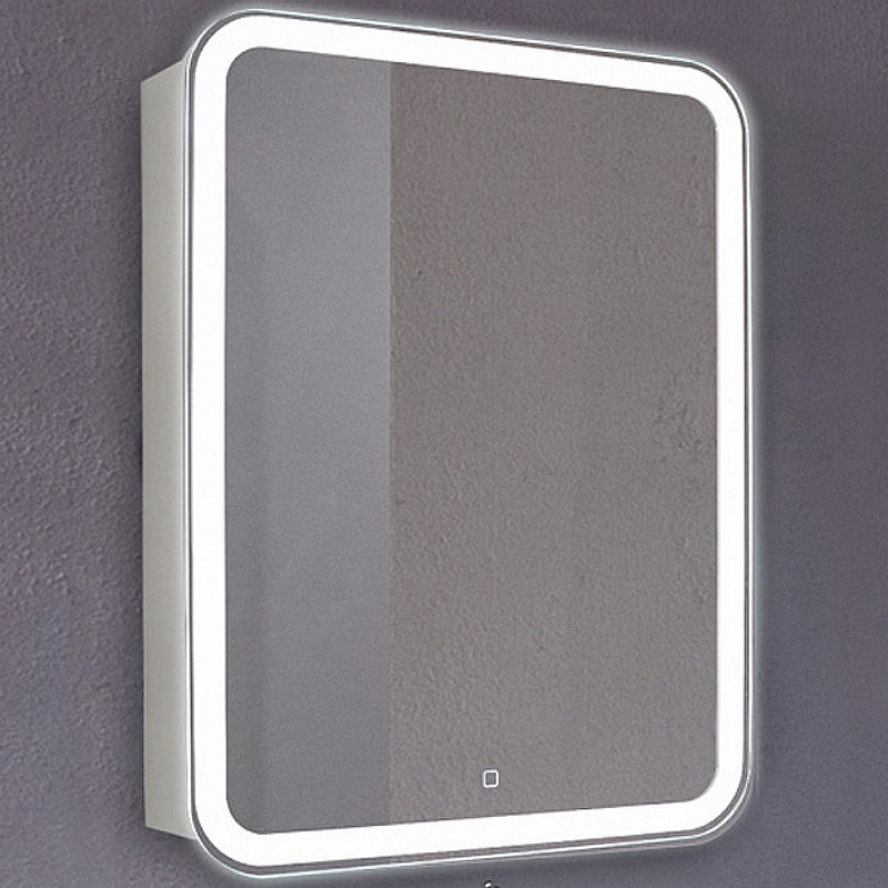 Зеркальный шкаф Azario Фиджи 50 LED-00002362 с подсветкой Белый зеркальный шкаф sancos hilton 120х74 с подсветкой ручной выключатель z1200