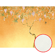 Фреска Ortograf Silver&Gold 32810 Фактура флок FLK Флизелин (3,6*2,7) Оранжевый/Разноцветный, Деревья/Цветы