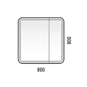 Зеркальный шкаф Corozo Алабама 80/С SD-00000902 с подсветкой Белый-4