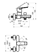 Смеситель для ванны Azario Treya AZ-156805024 Черный-2