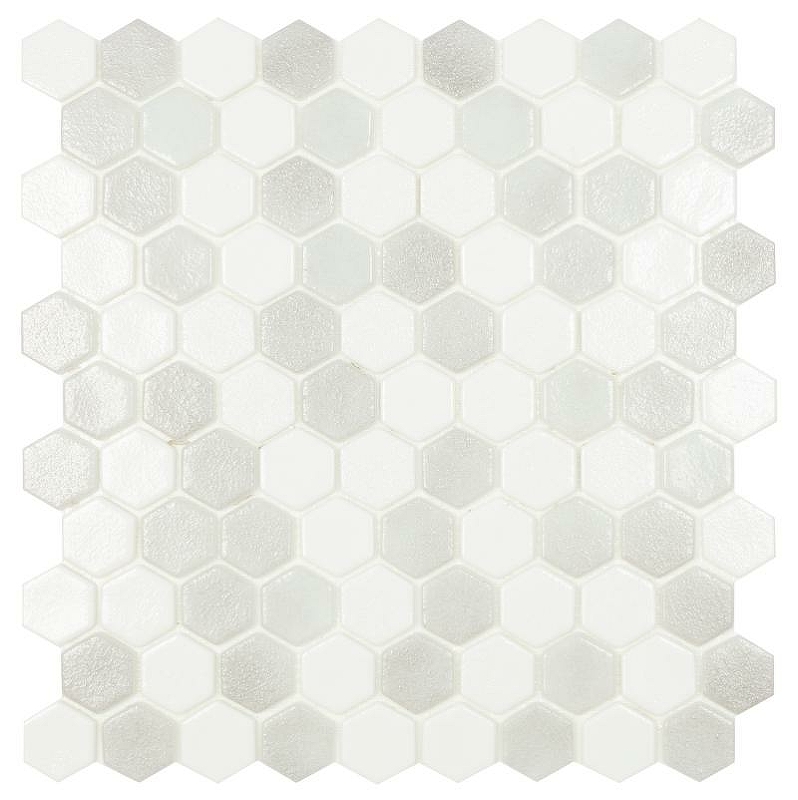цена Стеклянная мозаика Vidrepur Antislip Hex № 100/514 Antid. 30,7х31,7 см