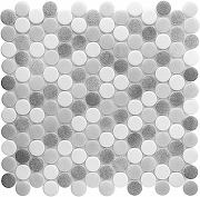 Стеклянная мозаика Vidrepur Antislip Circle № 100/514/515 Antid. 30,6х31,4 см