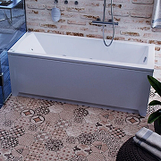 Акриловая ванна Aquatek Либра New 150x70 LIB150N-0000009 без гидромассажа с фронтальной панелью с каркасом (разборный) со слив-переливом (справа)-2