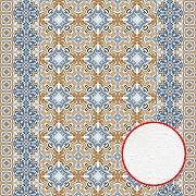 Фреска Ortograf Arabesque 33452 Фактура бархат FX Флизелин (3*3) Коричневый/Синий, Орнамент