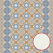 Фреска Ortograf Arabesque 33452 Фактура флок FLK Флизелин (3*3) Коричневый/Синий, Орнамент