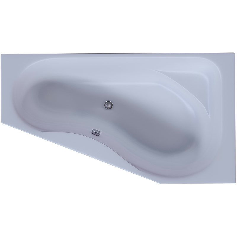Акриловая ванна Aquatek Медея 170x95 R MED180-0000038 без гидромассажа с фронтальной панелью с каркасом (вклеенный) со слив-переливом