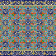 Фреска Ortograf Arabesque 33438 Фактура флок FLK Флизелин (2*2) Разноцветный, Орнамент-1