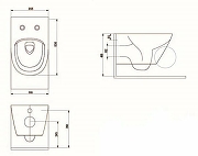 Унитаз beWash Bogen 88303201 подвесной Белый глянец с сиденьем Микролифт-3
