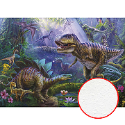 Фреска детская Ortograf Динозавры 7122 Фактура бархат FX Флизелин (3,7*2,65) Разноцветный, Животные