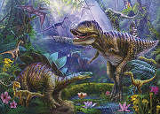 Фреска детская Ortograf Динозавры 7122 Фактура бархат FX Флизелин (3,7*2,65) Разноцветный, Животные-1