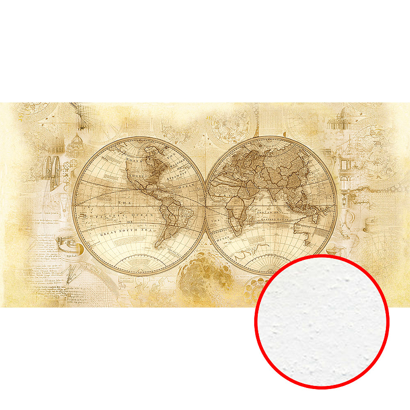 Фреска Ortograf Карты мира 3076 Фактура бархат FX Флизелин (4*2) Бежевый, Карты
