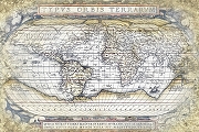 Фреска Ortograf Карты мира 3659 Фактура флок FLK Флизелин (3*2) Бежевый/Серый, Карты-1