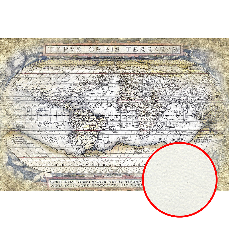 Фреска Ortograf Карты мира 3659 Фактура флок FLK Флизелин (3*2) Бежевый/Серый, Карты