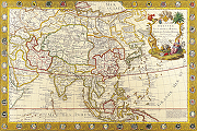 Фреска Ortograf Карты мира 3078 Фактура флок FLK Флизелин (3*2) Бежевый/Желтый, Карты-1