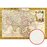 Фреска Ortograf Карты мира 3078 Фактура флок FLK Флизелин (3*2) Бежевый/Желтый, Карты