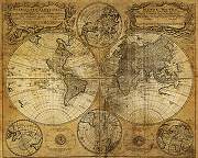 Фреска Ortograf Карты мира 3079 Фактура флок FLK Флизелин (3*2,4) Коричневый, Карты-1