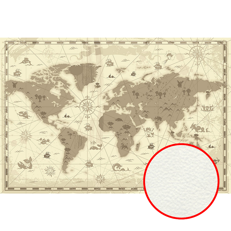 Фреска Ortograf Карты мира 4323 Фактура флок FLK Флизелин (4*2,7) Бежевый, Карты