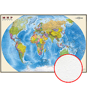 Фреска Ortograf Карты мира 3370 Фактура бархат FX Флизелин (4*2,7) Разноцветный, Карты