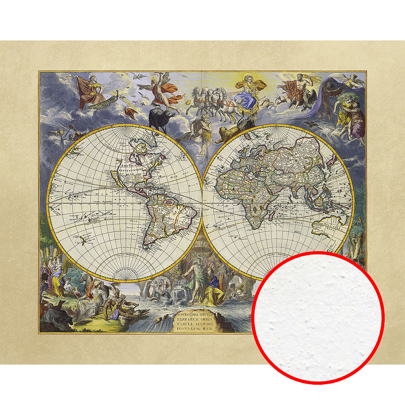 Фреска Ortograf Карты мира 4298 Фактура бархат FX Флизелин (3*2,4) Разноцветный, Карты