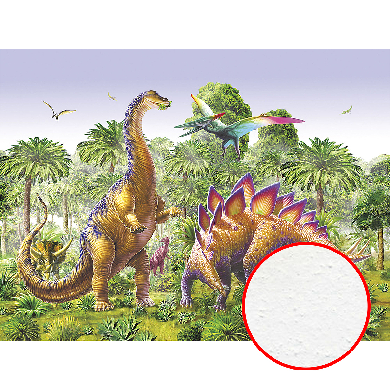 цена Фреска детская Ortograf Динозавры 6202 Фактура бархат FX Флизелин (3,6*2,7) Разноцветный, Животные