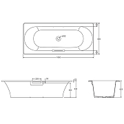 Чугунная ванна Jacob Delafon Volute 180x80 E6D900-0 с антискользящим покрытием-3
