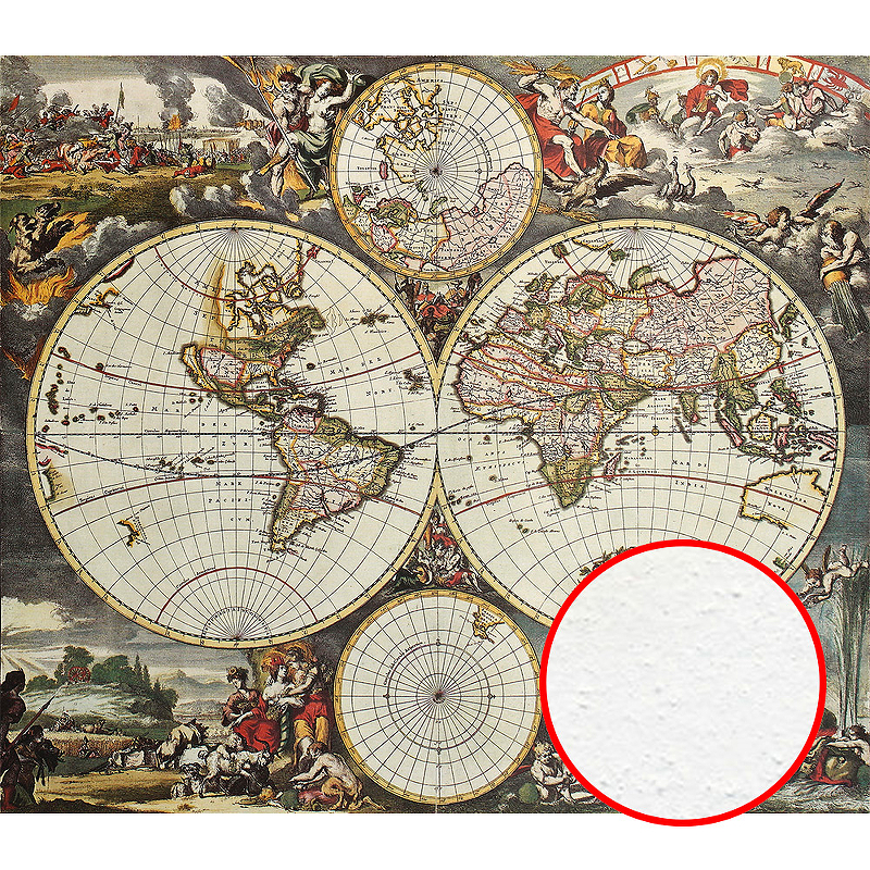 Фреска Ortograf Карты мира 5653 Фактура бархат FX Флизелин (3,1*2,7) Серый/Разноцветный, Карты/Люди