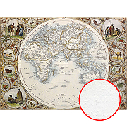 Фреска Ortograf Карты мира 5654 Фактура бархат FX Флизелин (3,7*2,7) Разноцветный, Карты