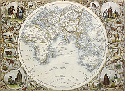 Фреска Ortograf Карты мира 5654 Фактура флок FLK Флизелин (3,7*2,7) Разноцветный, Карты-1