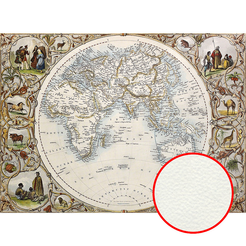 Фреска Ortograf Карты мира 5654 Фактура флок FLK Флизелин (3,7*2,7) Разноцветный, Карты