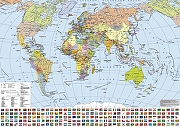 Фреска Ortograf Карты мира 30795 Фактура бархат FX Флизелин (3,4*2,4) Разноцветный, Карты-1