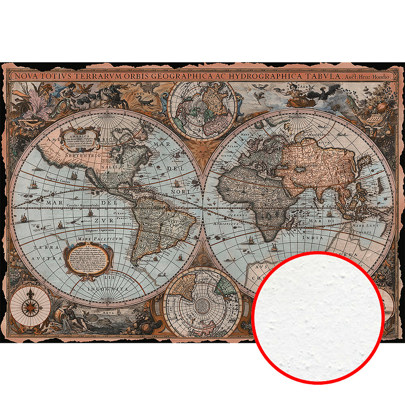 Фреска Ortograf Карты мира 17011 Фактура бархат FX Флизелин (3,9*2,7) Коричневый/Серый, Карты