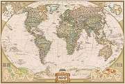 Фреска Ortograf Карты мира 30955 Фактура флок FLK Флизелин (4*2,7) Бежевый, Карты-1